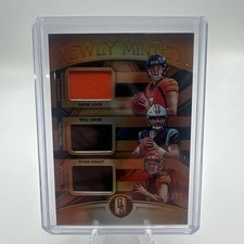 Drew Lock-Will Grier-Ryan Finley 2019 Gold Standard Newly Minted Triple Jersey