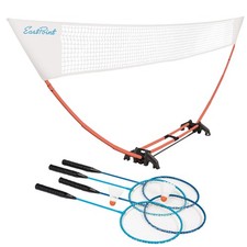 EastPoint Easy Setup Badminton Set - 15 ft x 5 ft Net, 4 Rackets 2 Shuttlec...