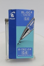 Pilot G-TEC-C4 0.4mm Blue - Ultra Fine Roller Ball Gel Pen - Box of 11 Unused