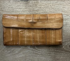 Vintage Tan Eel Skin Wallet or Clutch Purse