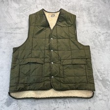 Vintage Western Trails Vest Mens Large  Green Sherpa Lined