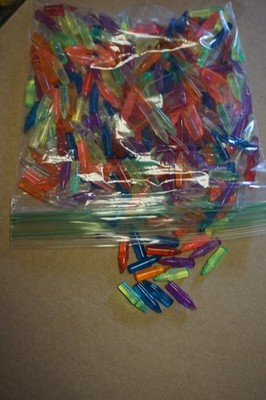 Lot of 250 Hasbro Lite Brite 7/8'' Pegs Multiple Colors