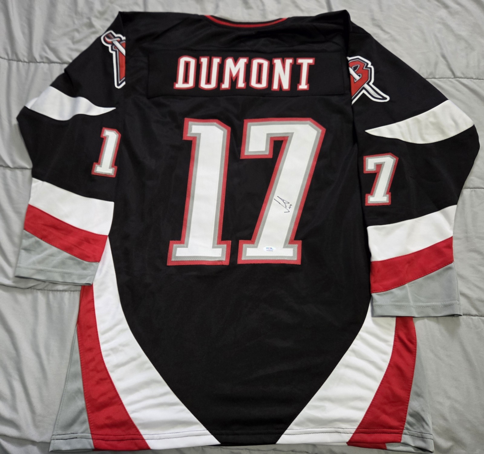 J.P. Dumont Buffalo Sabres Custom Autographed Jersey PSA