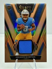 2025 Panini Select Omarion Hampton /49 Copper Patch Rookie Card Chargers 🔥 🔥 
