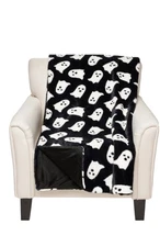 Halloween Storehouse Koda Faux Fur Ghost Oversized Throw Blanket - 50x70” New