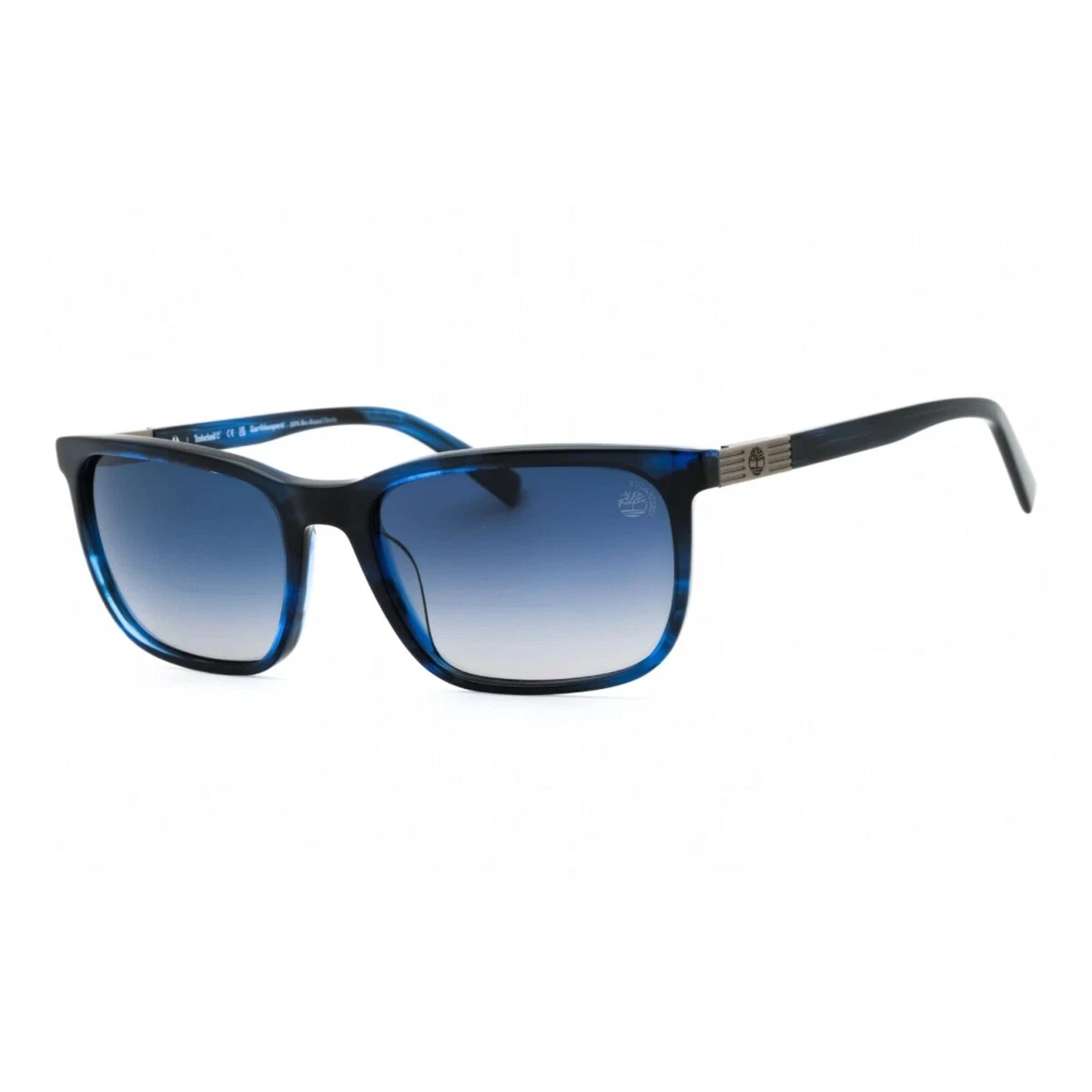 Timberland TB9318-90D-56 Mens Sunglasses Blue Frame Smoke Polarised Lens