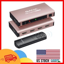 5-in-1 HDMI Switch 4K 60Hz Splitter with Remote - Rose Aluminum Elegance