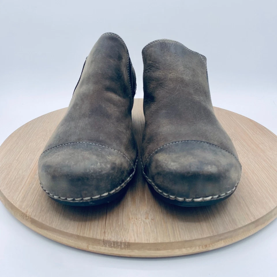 Patagonia Llama Shoes Womens 7.5 Taupe Leather Ankle Boots Western - Image 3 of 4