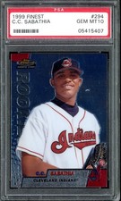 CC SABATHIA 1999 FINEST #294 PSA 10 RC C.C.
