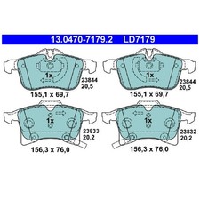 ATE Bremsbelag-Satz Bremsklötze vorne 23844 1605998 1605996 93186713 | 973441