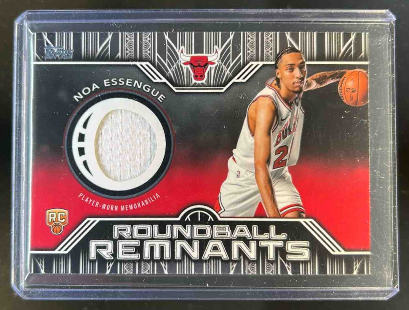 2025-26 Topps Noa Essengue Rookie Roundball Remnants RC Jersey #RRR-NE Bulls