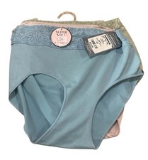 Bali Modern Seamless Lace Trim Brief Underwear, 3-Pack Women's Size 6 NWT