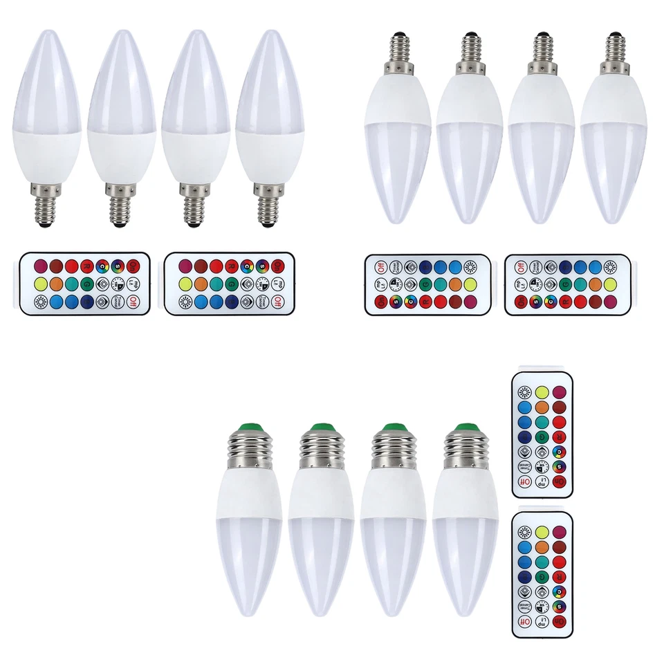 3W RGB Color Changing Candle Light Bulb for Home Decoration - Image 3 of 4