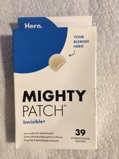 Hero Mighty Patch, Invisible Hydrocolloid Acne Pimple Patches - 39 count, 02/27