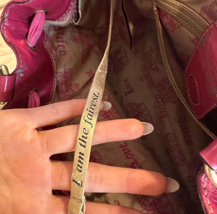 Juicy Couture Vintage Daydreamer Velour Bag Hot Barbie Pink Y2K image 6