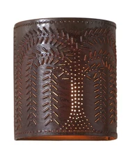Willow Sconce Light in Rustic Tin