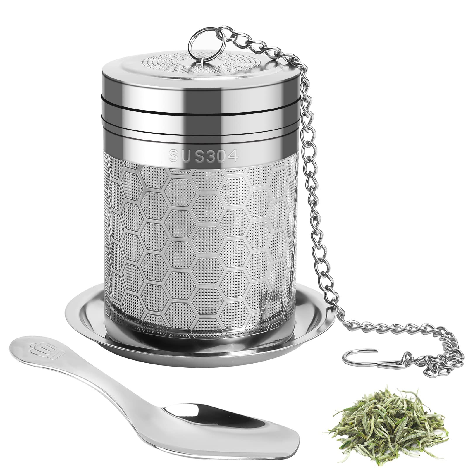 Large Extra Fine Mesh Tea Infuser for Loose Tea and Spices