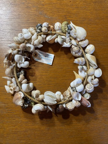 Assorted Seashell Wreath 10 In Indoor Outdoor Decoration Beach house Coastal - Picture 3 of 3