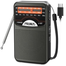 PRUNUS Portable Radio AM FM with USB Charging, Earphone Jack, Handheld Radios...