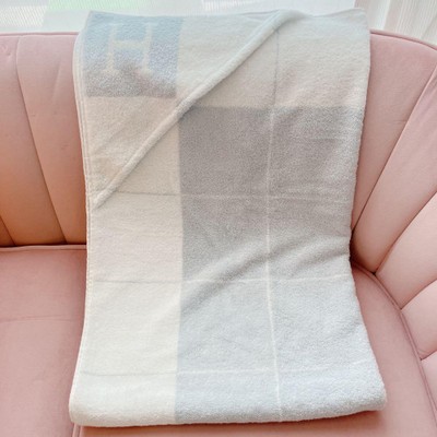 Hermes Baby Bath Towel orange Blue white girls gift luxury horse