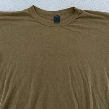 Blank Shirt Mens Extra Large Brown Crewneck Soft Cotton Tee Plain Casual Basic