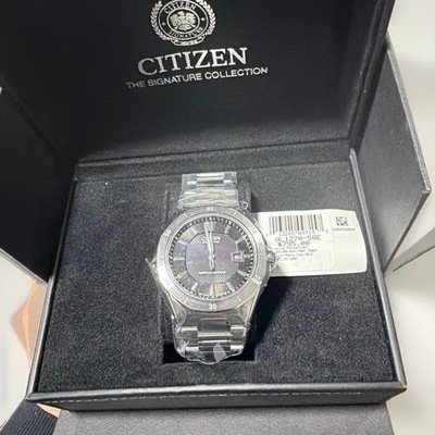 Citizen Signature Collection Black Dial SS Bracelet Quartz Date 100m 40mm