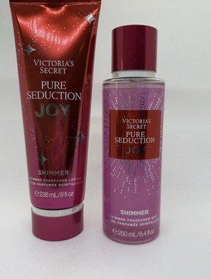 Victoria's Secret Pure Seduction Joy Shimmer Fragrance Mist 8.4oz & Lotion 8oz