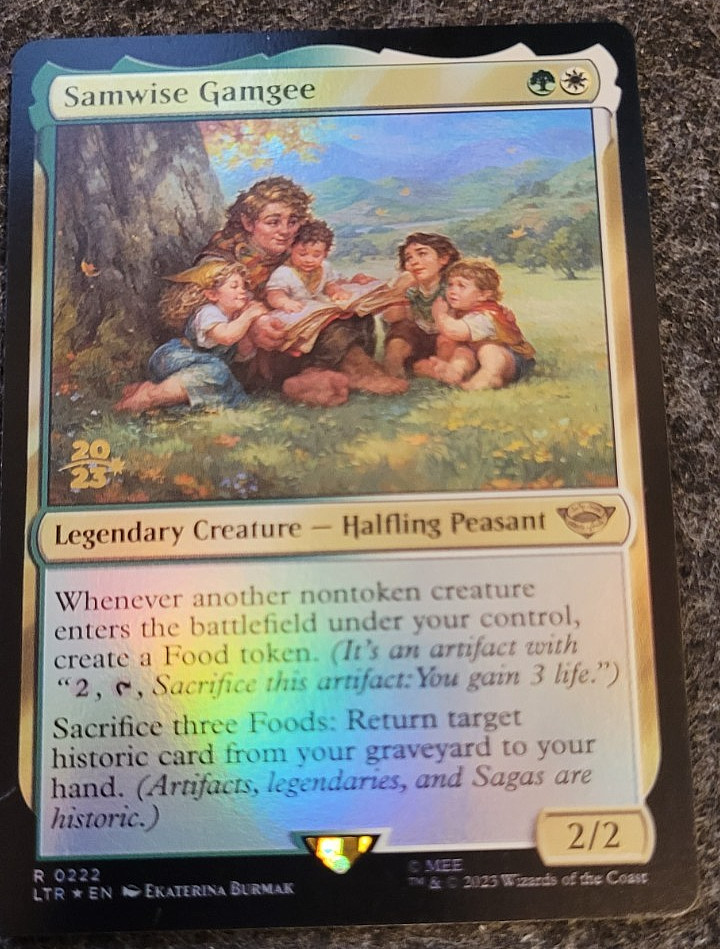 Samwise Gamgee (222) MTG: the Lord of the Rings  [Prerelease Foil]