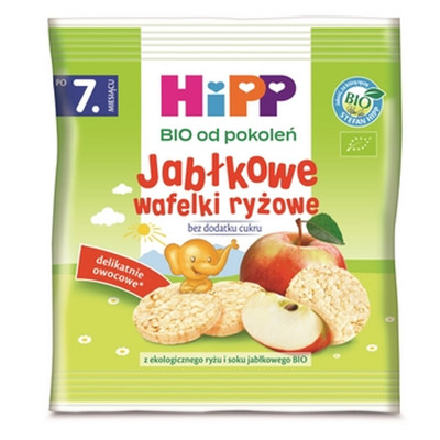 9062300130635 HiPP BIO Jabłkowe wafelki ryżowe po 7. miesiącu 30 g HiPP Polska S
