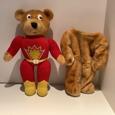 Original RARE 1984 Vintage SuperTed Plush Toy With Bear Suit in great condition 