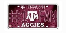 Texas A M Aggies License Plate 1 Fan