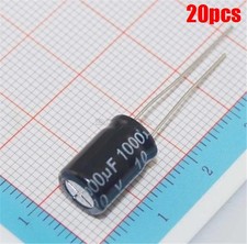 20Pcs Radial Electrolytic Capacitor 1000Uf 10V 105°C 8X12MM New Ic gx