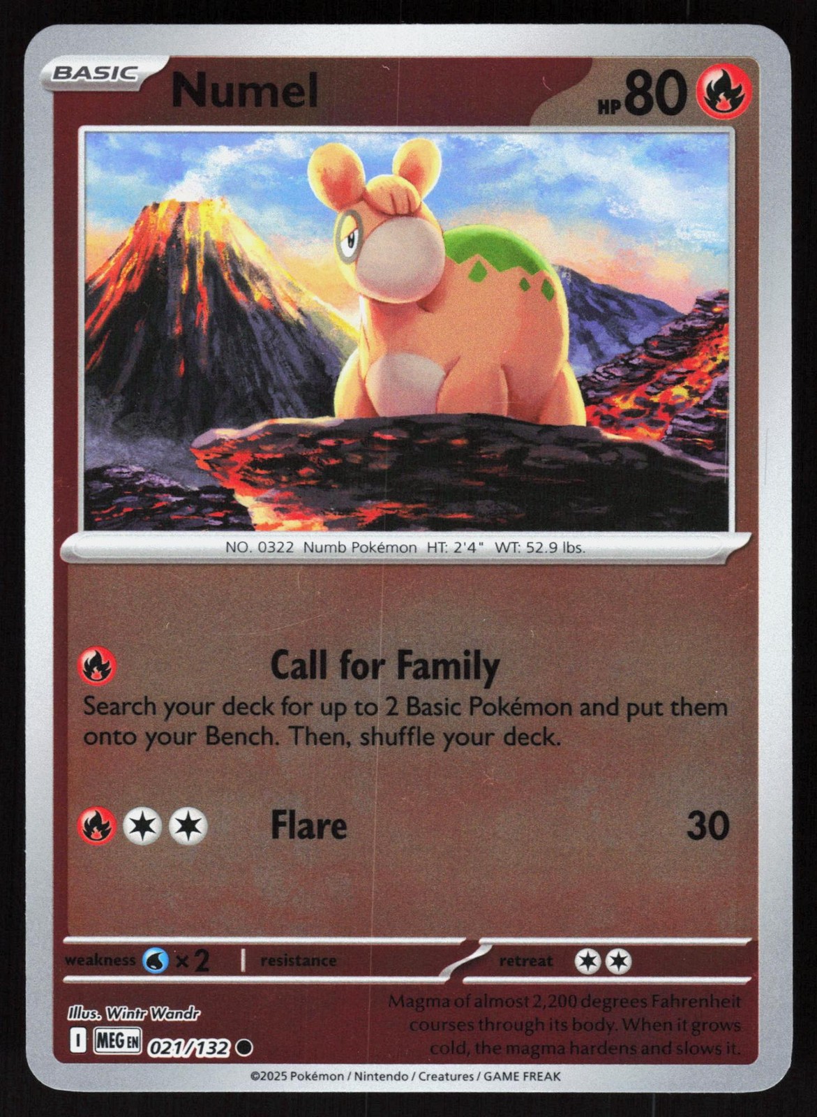 Numel 021/132 Common Mega Evolution Pokemon Reverse Holo NM