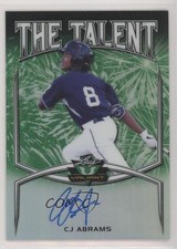 2019 Leaf Valiant The Talent Green Prismatic 63/99 CJ Abrams #TT-CJA Auto 3t8