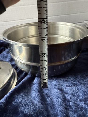 SALAD MASTER 1,5 QT 18-8 PADELLA TRI PLACCATA IN ACCIAIO INOX CON VAPORIERA E COPERCHIO VAPO - Foto 7 di 9