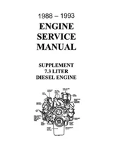 1988-1993 Ford 7.3 Diesel Engine Service Supplement Manual 252 pages