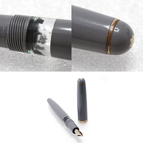 Vintage MONTBLANC 344 Fountain Pen 14C Kuge Extra Fine Nib Light Gray 1950s a - 第 5/6 張圖片