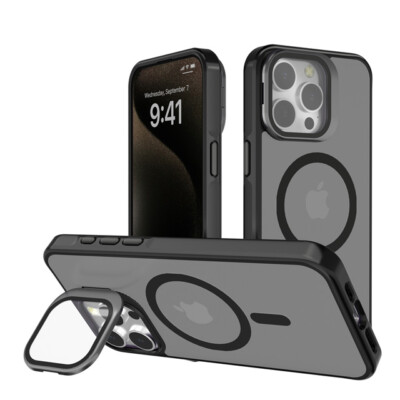 Window Stand Matte Magnetic Case For iPhone 16, 16 Plus, 16 Pro, 16 Pro Max