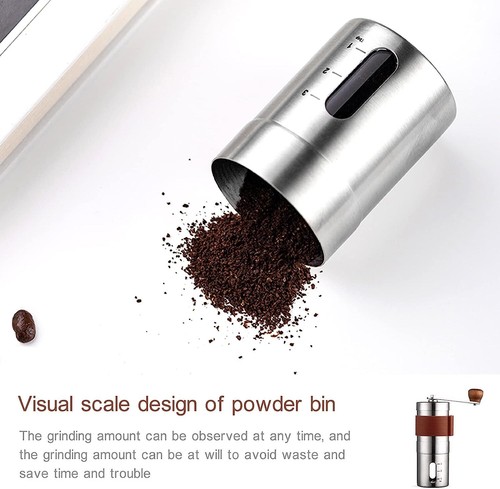 Manuelle Kaffe Mahlmühle Kaffeemühle Handkaffeemühle Coffee-Grinder 48*48*125 mm - Bild 7 von 12