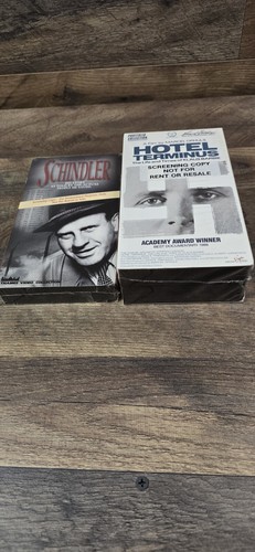VHS Documentary Lot of 2 Sealed New Schindler/Hotel Terminus Promo Screener - Picture 2 of 8