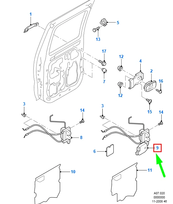 NEW FORD RANGER MK3 REAR LEFT DOOR LOCK 1581140 6M34-E26413-BB 