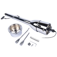 Chrome 32 Tilt Manual Steering Column Floor Shift Wadapter Wo Key Hot Rod Gm