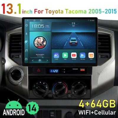 13.1'' 4+64GB Android 14 Car Radio Stereo For Toyota Tacoma 2005-2013 GPS CarPlay