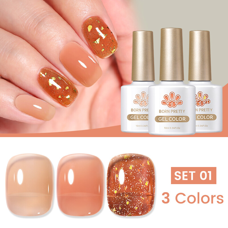 BORN PRETTY Jelly Nude Gel Nagellack 10ml Translucent Soak Off UV Nagellacke - Bild 143 von 157