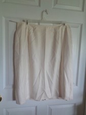 NWOT - Talbots Woman - Cream - Pure Silk Skirt - Size 18W