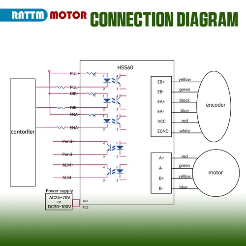 『ES』3x Nema23 2N.m Closed Loop Stepper Motor+2-Phase Servo Driver HSS57 DC24-50V - Imagen 5 de 16