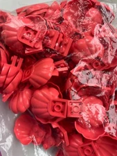 LEGO-NEW-#18970-CORAL-CLAM/SCALLOP SHELL/4 STUDS- 5 PIECES