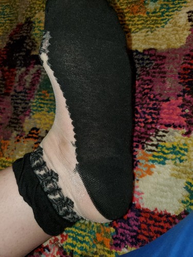 Materiale nero e trasparente. calze moda nuove con etichetta ritrovamento unico. - Foto 3 di 4
