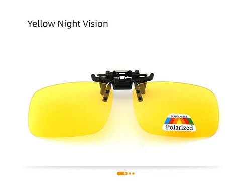 Unisex Driving Fishing Sport UV400 Discolor Polarized Clip On Flip Up Sunglasses - Picture 18 of 25
