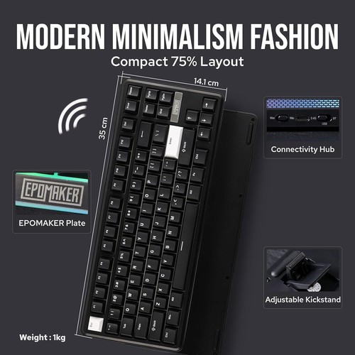 EPOMAKER TH85 QMK/VIA Wireless Mechanical Keyboard - Picture 7 of 9